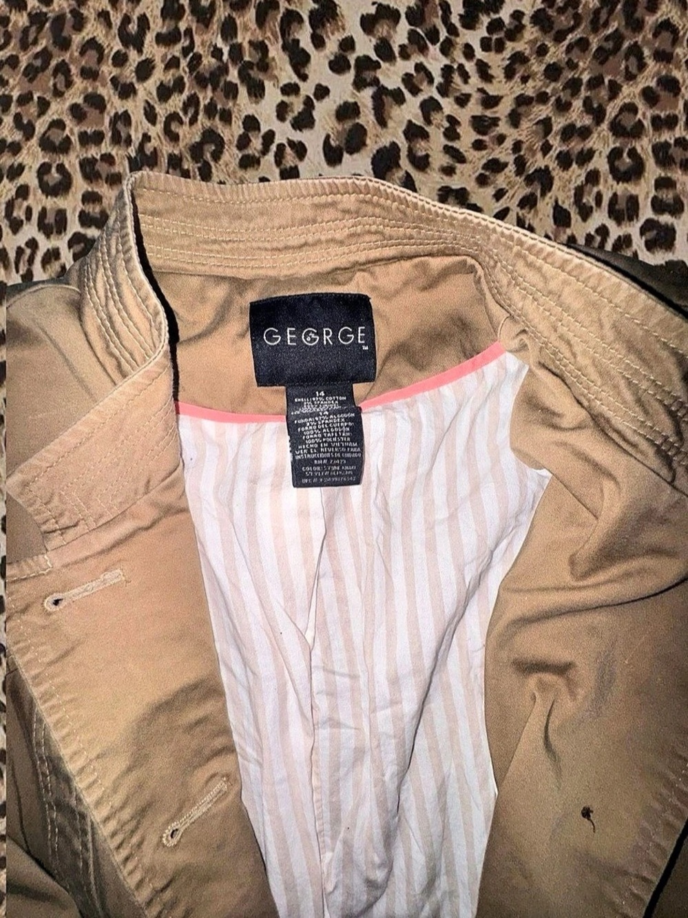 George Utility Jacket Brown Size Small - Picture 4 of 6